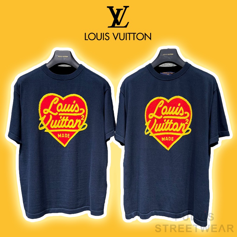 ️ คุณภาพกระจก ] - LV Luon Vuituoi ACQUARD HUMAN MADE HEART JACQUAARD T-Shirt, LV Nice unisex T-Shirt