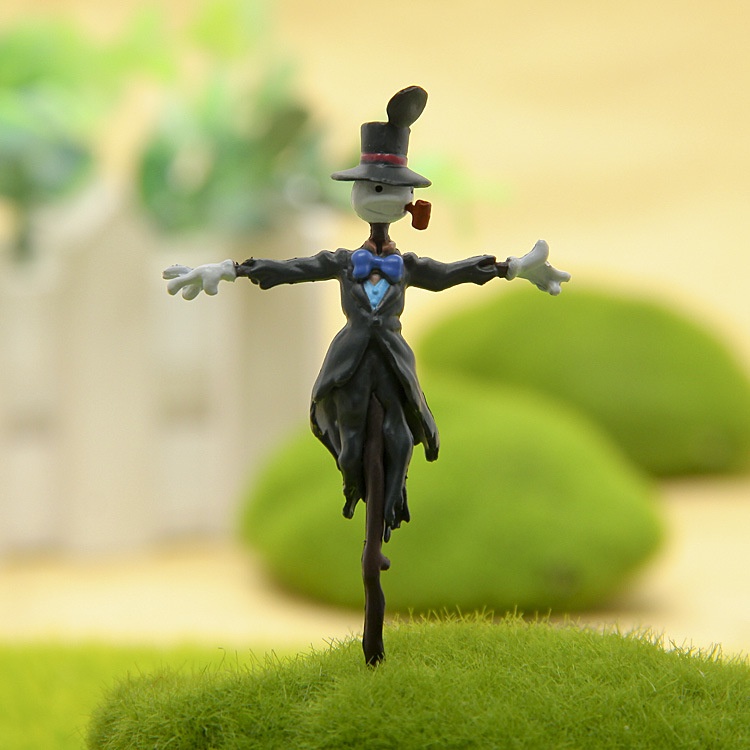 Ghibli Howls Moving Castle Totoro Mononoke หุ่นไล่กาตัวเลขการกระทํา DIY Moss Micro ภูมิทัศน์เครื่องประดับตุ๊กตาทําด้วยมือเรซิ่นของเล่น