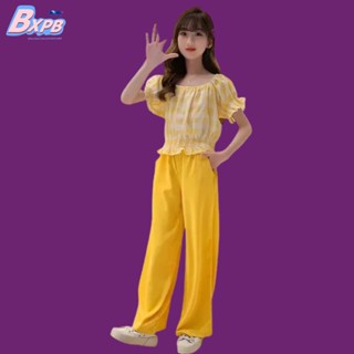 Bxpb- ชุดเสื้อและกางเกง สไตล์เกาหลี สําหรับเด็กผู้หญิง 2 ชิ้น 110-170