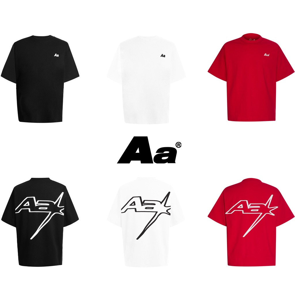 เสื้อยืด Aa RACING LOGO // BLACK - RED - CREAM WHITE // ASTU. // Aastudio