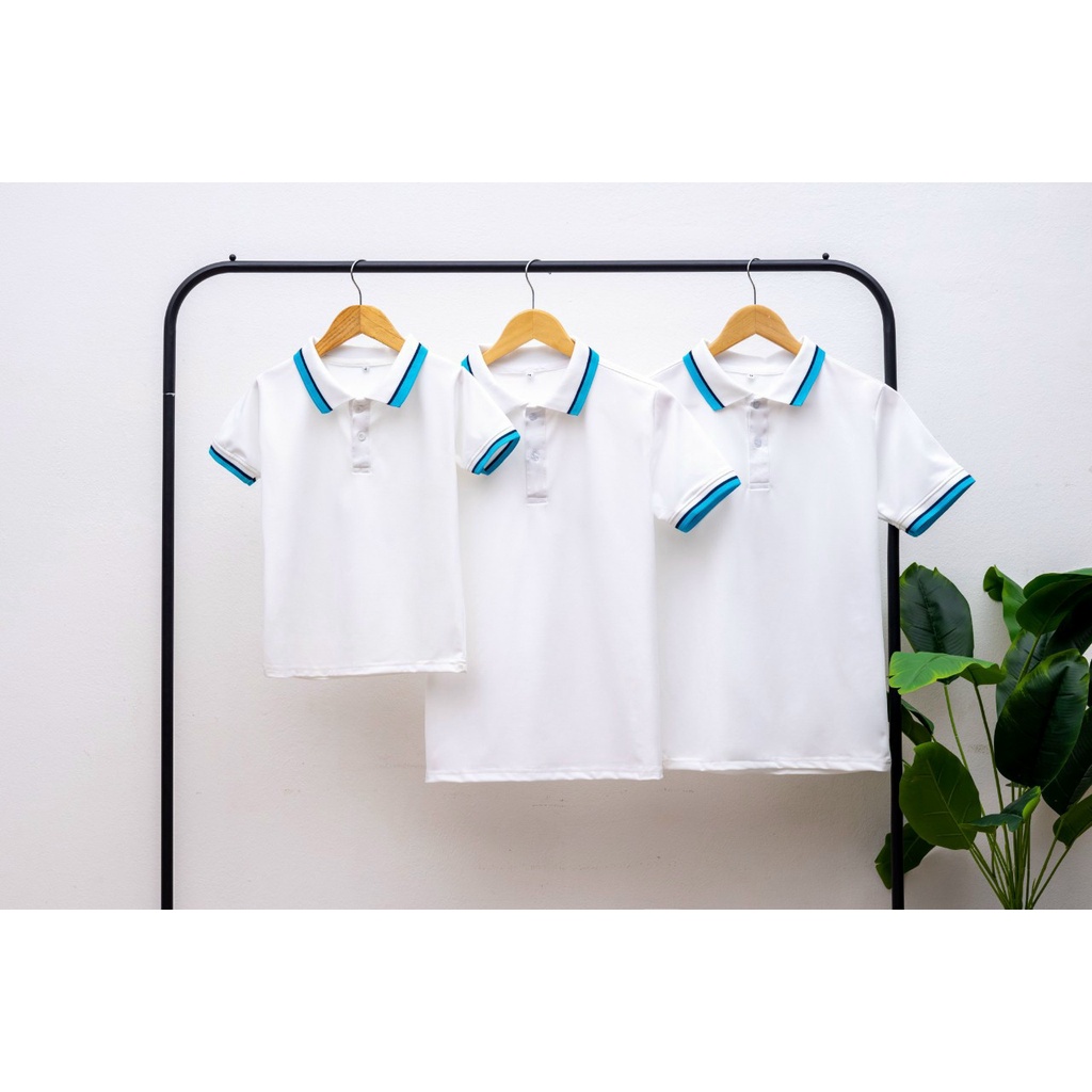 (HCMC TOTAL STOCK) เสื้อยืด Family Polo ผ้าโพลีไทยคอปกคอเต่าและแขนเสื้อคุณภาพสูง สไตล์เรียบหรู น่ารั