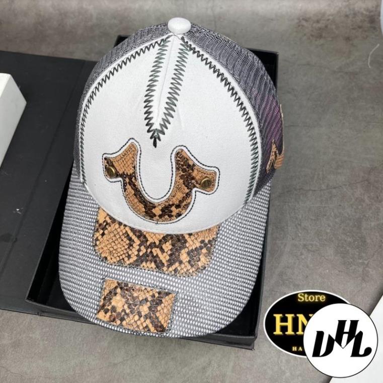 TRUE LEGION Snakeskin U Patched Mesh Cap ของแท้แฟชั่นสําหรับผู้ชายและผู้หญิง