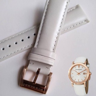 สายนาฬิกาข้อมือ สายหนังวัวแท้ ขนาด 20 มม. สีโรสโกลด์ สําหรับ Burberry BU9012 9010