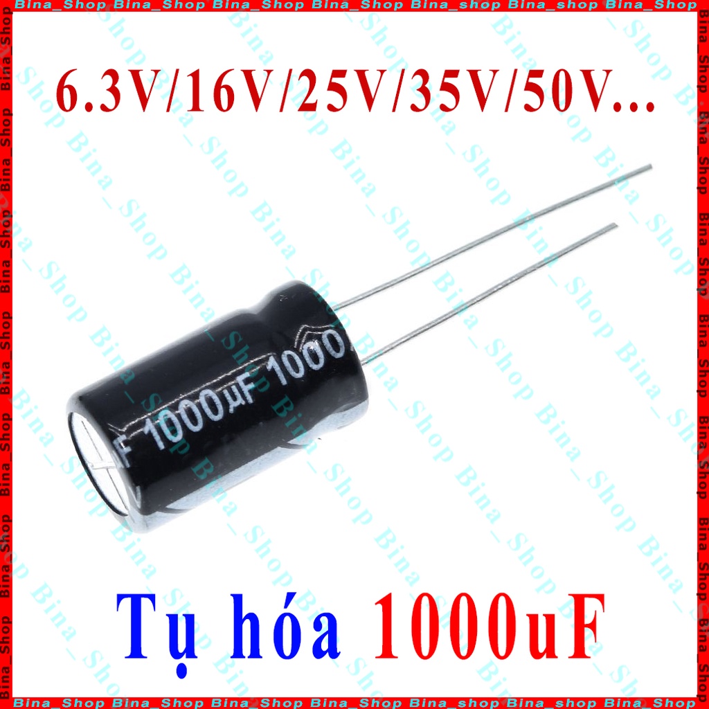 ตัวเก็บประจุ 1000uF 25V 50V, ตัวเก็บประจุ 6.3V/16V/25V/35V/50V 1000uf