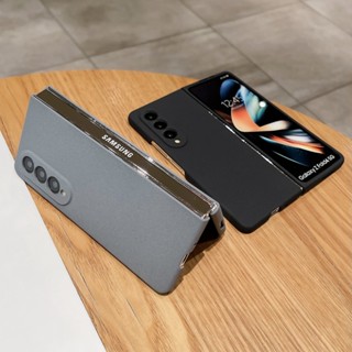 เคสโทรศัพท์มือถือแบบแข็ง ผิวด้าน กันกระแทก สีพื้น สําหรับ Samsung Galaxy Z Fold 5 4 3 2