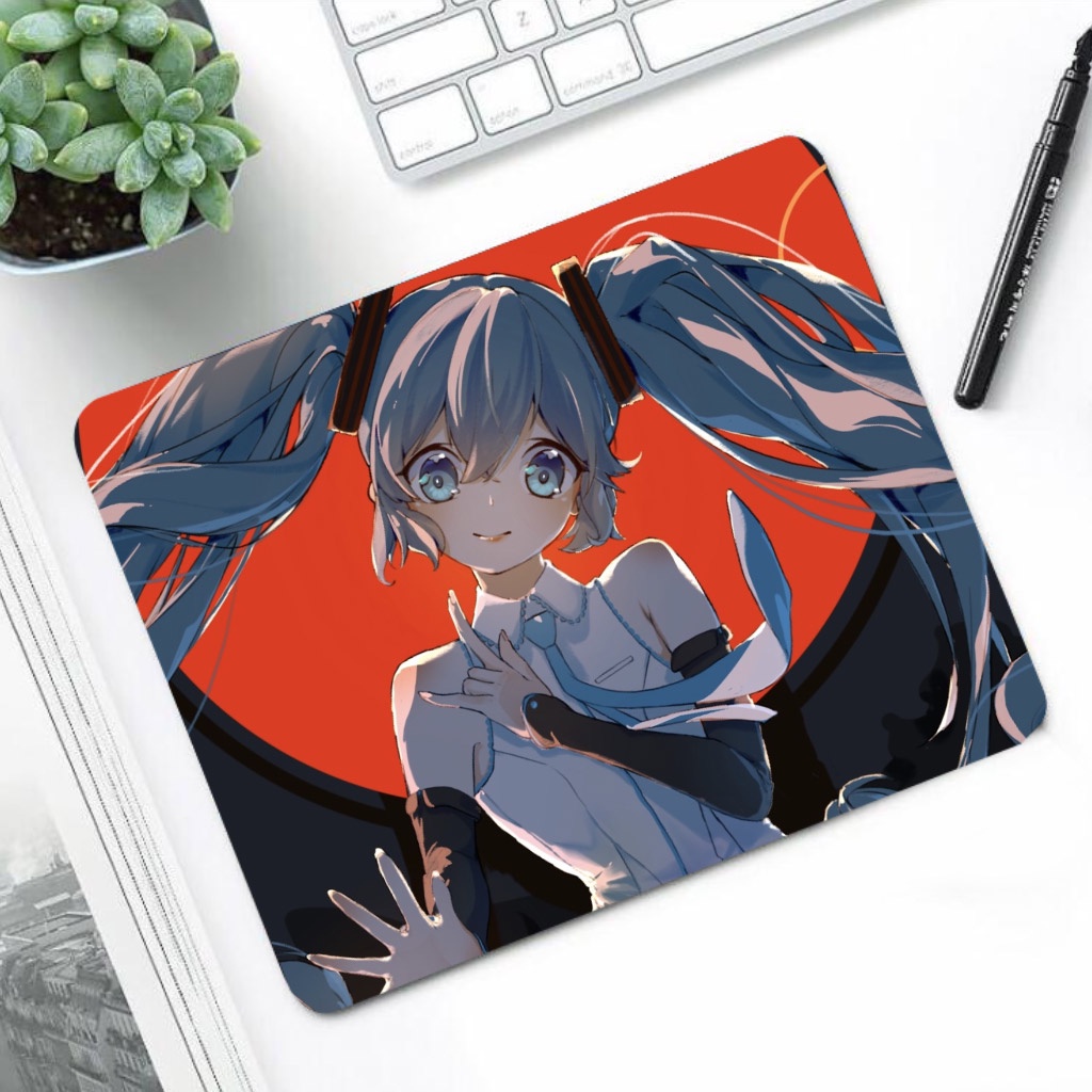 แผ่นรองเมาส์ Hatsune Miku ทํา Vocaloid สามารถปรับแต่งความหนาขนาด