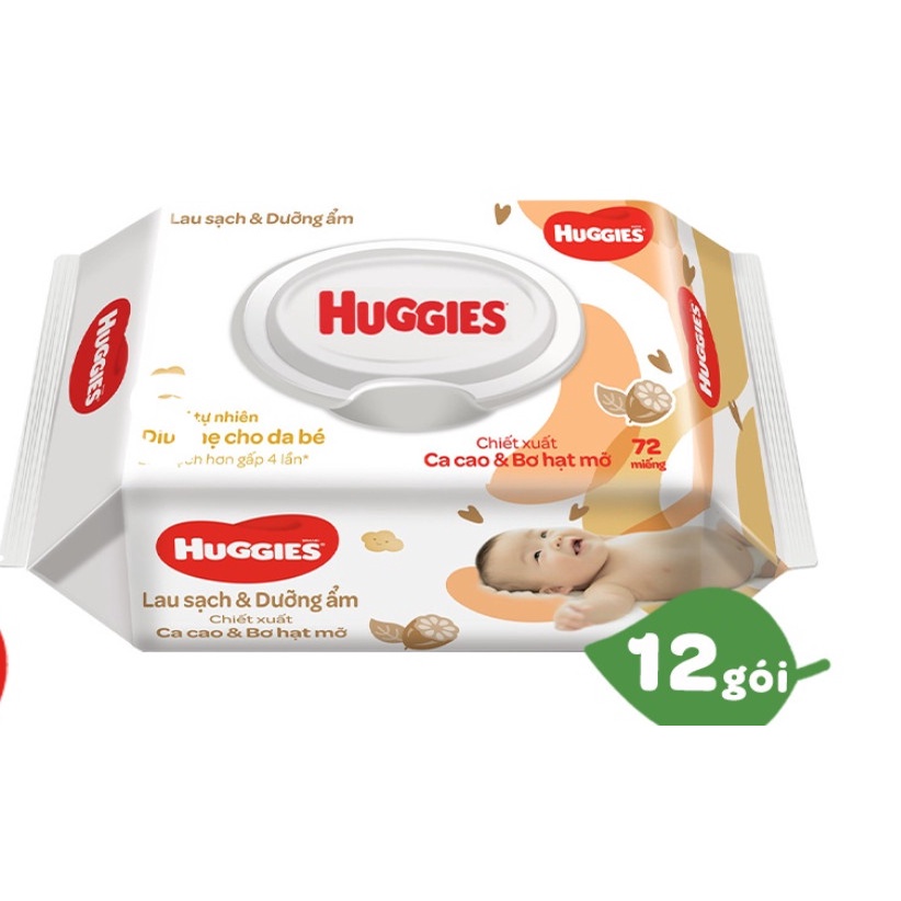 HUGGIES WET TISSUES WITH CACAO SCENT & FAT BUTTER 72 ชิ้น/แพ็ค