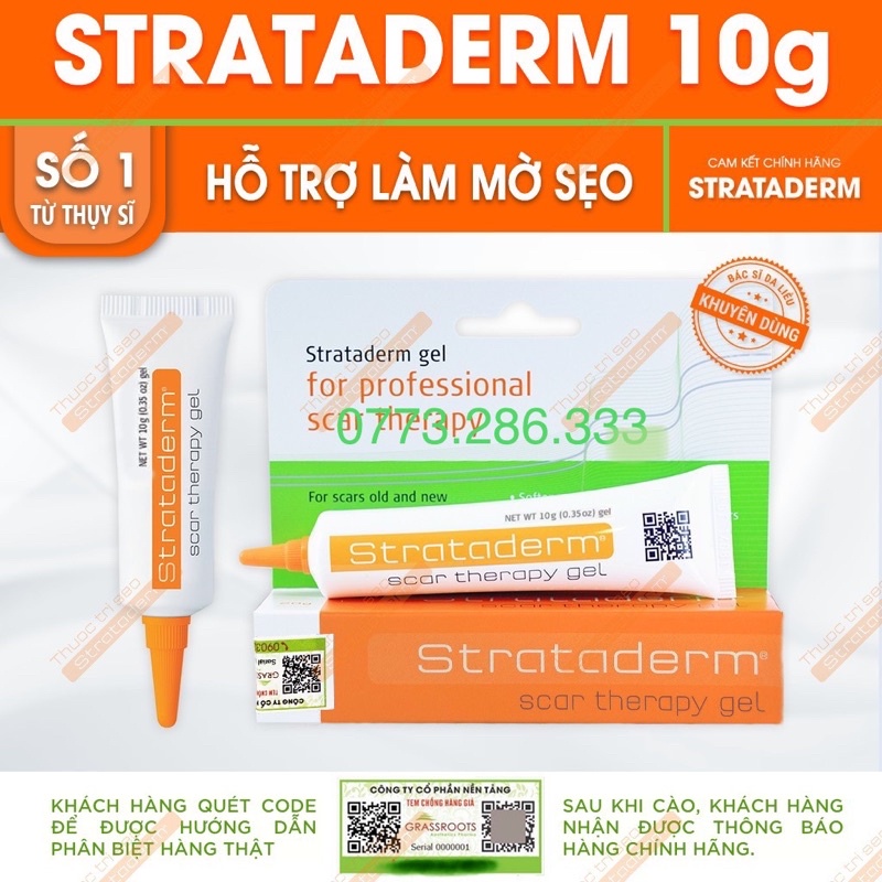 Strtaderm Scar Cream 10g, เจลกําจัดรอยแผลเป ็ นของแท ้ จากสวิส