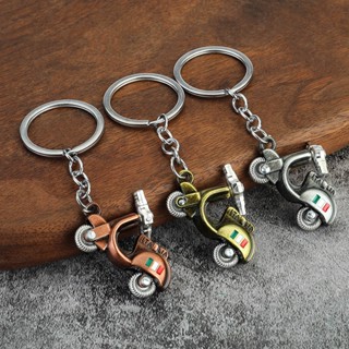 Classic Electric Vehicle Keychain Creative Car Keychain Personalized Gift Metal Simulation Electric Motorcycle Keychain