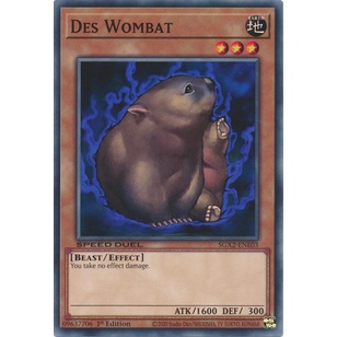 การ์ด Yugioh - TCG (UK) - Des Wombat / SGX2-ENE03