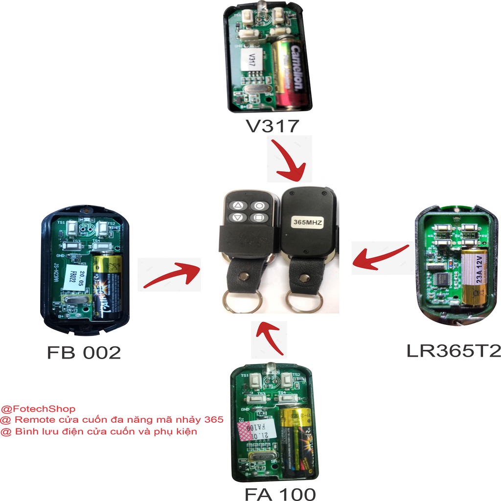 Dragon Universal Rolling Door Control 365, 336,315,433Mhz