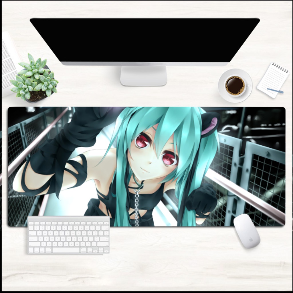 แผ่นรองเมาส์ Hatsune Miku ทํา Vocaloid สามารถปรับแต่งความหนาขนาด