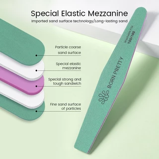 BORN PRETTY ตะไบเล็บ 100/180/240/320 กระดาษทรายกรวดทิ้ง Cuticle Remover บัฟเฟอร์เล็บเครื่องมือ