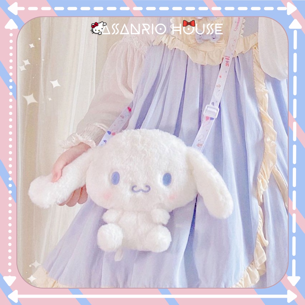 Available +Video Cinnamoroll Bag With Cute Lolita Style Pattern Strap - ASANRIO HOUSE Teddy Bear Bag