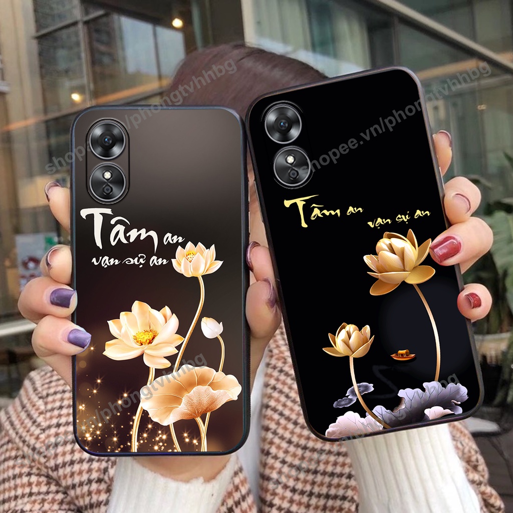 เคสโทรศัพท์ Oppo A17 / A17K / A58 5G พร้อมการประดิษฐ์ตัวอักษรที่สวยงามสําหรับ PARENTS, MIND, FORTUNE