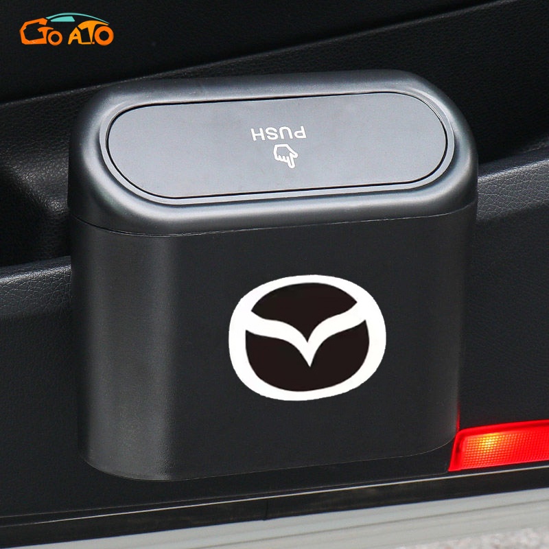 GTIOATO ถังขยะรถยนต์ ถังขยะแขวนในรถ ที่เก็บของในรถยนต์ สำหรับ Mazda 2 CX3 3 CX8 CX5