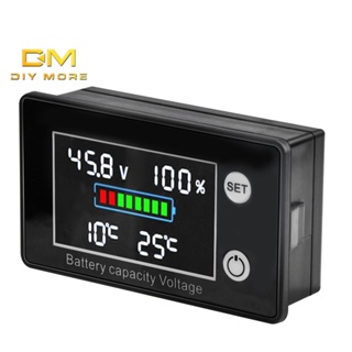 Diymore เครื่องวัดอุณหภูมิแบตเตอรี่ดิจิทัล 10-100V สําหรับแบตเตอรี่รถบ้าน เรือ