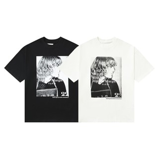 เสื้อยืดแขนสั้นลําลอง ผ้าฝ้าย พิมพ์ลาย Maison Margiela MM6 Numeric alphabetic สําหรับผู้ชาย