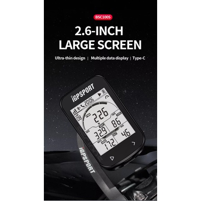 เครื่องคำนวณ GPS สำหรับจักรยาน กันน้ำ, แบตเตอรี่ทน, แม่นยำ, ของแท้ IGPSPORT BSC100S/200S/300/300T