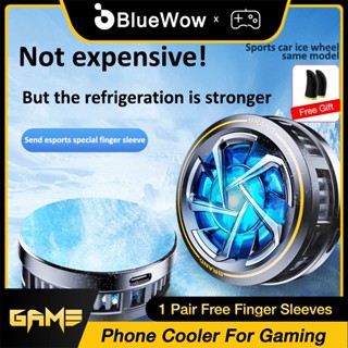 【2023 Super Cooling】BlueWow DY18 ไฟสี Universal Phone Radiator ใช้งานได้กับ Gaming Fast Cooling Fan Mobile Phone Cooler