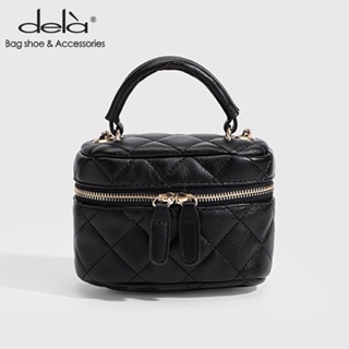 Dela กระเป๋าสะพายไหล่ ทรงบักเก็ต แต่งสายโซ่คล้อง ขนาดเล็ก เข…