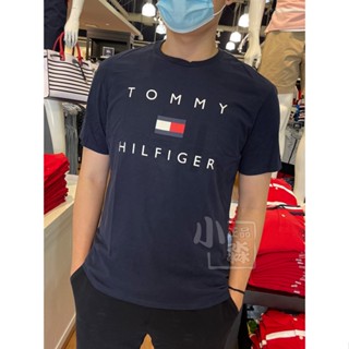 เสื้อยืดแขนสั้น ผ้าฝ้าย พิมพ์ลายโลโก้ Tommy แฟชั่นสําหรับผู้ชาย