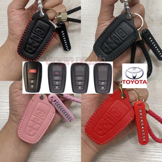 เคสรีโมทรถ Toyota Cross GR Sport 2022 หนังสังเคราะห์ ด้ายแดงสุดเท่  (PU Leather Key Case Key Sets ; Toyota Altis GR Spor toyota key case Toyota key cover