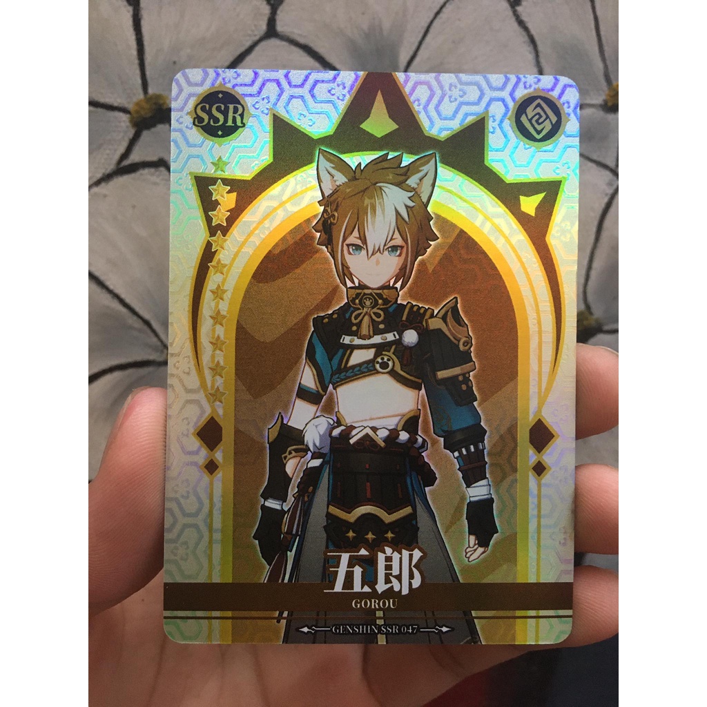 (Rain15) การ์ดตัวละคร Gorou มุมโค้งมน – Genshin Impact