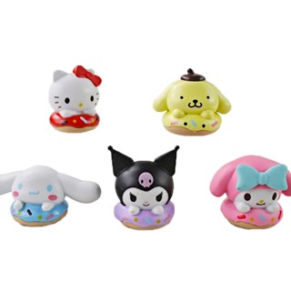 โมเดลฟิกเกอร์ PVC รูปการ์ตูน Sanrio Hello Kitty My Melody Kuromi Cinnamorol Pochacco Q เหมาะกับของขวัญ สําหรับตกแต่งเค้ก จํานวน 5 ชิ้น ต่อชุด