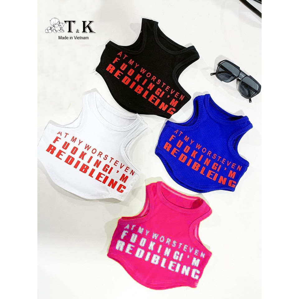 แฟชั่นเด็ก - เสื้อยืด 3 หลุม พิมพ์ลายตัวอักษร ร่างกาย สําหรับสไตล์ สาวแต่ละคน - โซคานูคิดส์ (220612)