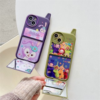 เคสโทรศัพท์มือถือ TPU ลายเทเลทับบี้ พร้อมกระจก สําหรับ iPhone 14 13 12 Pro Max 12 Pro 12