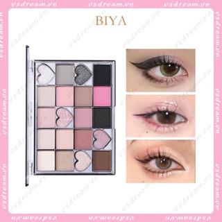 Biya Biya Blackened Sweetheart พาเลตต์อายแชโดว์ เนื้อแมตต์ ประกายมุก 20 สี หลากสีสัน สําหรับนักเรียน