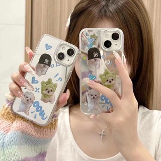 เคสโทรศัพท์มือถือ tpu แบบนิ่ม ลายลูกสุนัข สีขาว สําหรับ iPhone 14 14promax 14pro 12 12pro 13 13pro