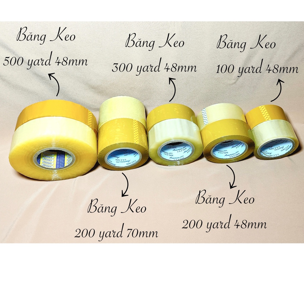 1 ม้วนของ ADHESIVE TAPE 100 YARD / 200 YARD / 300 YARD / 500 YARD