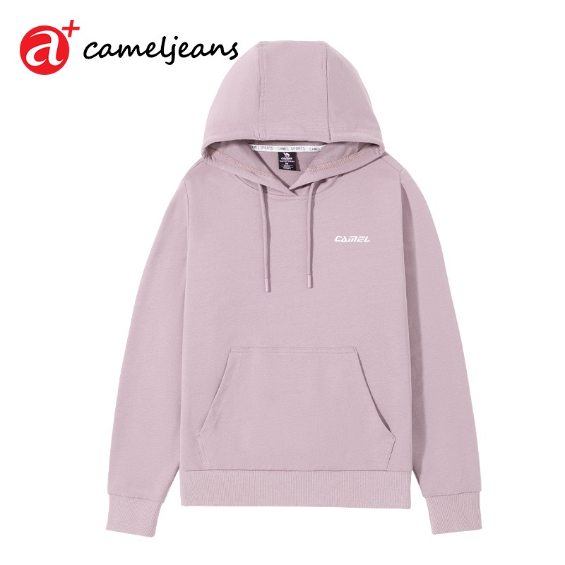เสื้อกันหนาวแขนยาว มีฮู้ด ทรงหลวม สีพื้น สไตล์สปอร์ต สําหรับผู้หญิง