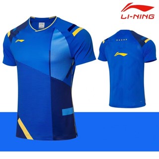 Li Ning เสื้อยืด แขนสั้น ระบายอากาศ สวมใส่สบาย เหมาะกับการเล่นกีฬา เทนนิส เทนนิส สําหรับผู้ชาย ผู้หญิง 2032