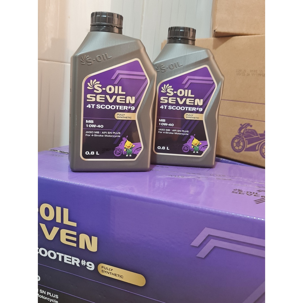 S-OIL 7 4T SCOOTER 9 SN PLUS 10W40 (0,8L) - SYNTHETIC 100%