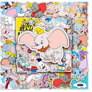 สติกเกอร์ ลาย FLYING ELEPHANT Dumbo กันน้ํา แบบสร้างสรรค์ สําหรับติดตกแต่งรถยนต์ DIY จํานวน 50 ชิ้น