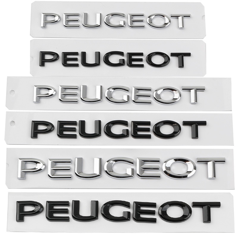 【Peugeot】สติกเกอร์โลโก้ Abs ลายตัวอักษร Peugeot 3D สําหรับติดตกแต่งรถยนต์ Peugeot