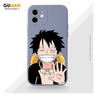 GUMAN เคสไอโฟน เคสซิลิโคนนุ่มกันกระแทกการ์ตูนอนิเมะตลก เคสโทรศัพท์ ผู้ชาย สีดำ Compatible for iPhone 14 13 12 11 Pro Max SE 2020 X XR XS 8 7 6 6S Plus พลัส XYM1658