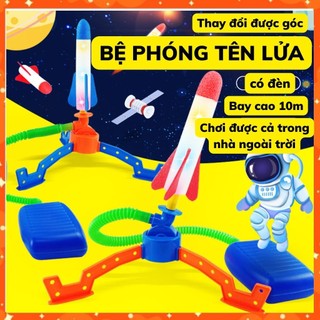 Đồ chơi bệ phóng tên lửa có đèn dẫm chân bắn cao xa an toàn cho bé vận động ngoài trời và trong nhà