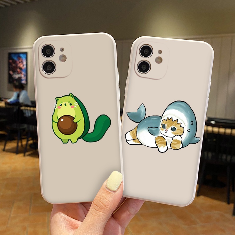 BVC Square Edge Cat คอสเพลย์เคสโทรศัพท์สําหรับiPhone 14 13 12 11 Pro Max X Xr Xs Max SE2020 6 6s 7 8