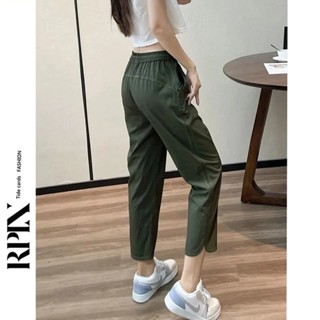 【40-75KG】Women Large Size Thin High Waist 9 Pants C10031