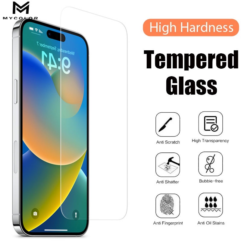 ฟิล์มกระจก ใช้สำหรับ iPhone ip 17 Air 16 16E 15 14 13 12 11 Pro X Xs Max Xr 7 8 6 6s Plus 5 5s 5C SE SE2 SE3 2020 2022 4G 5G 2023 2024