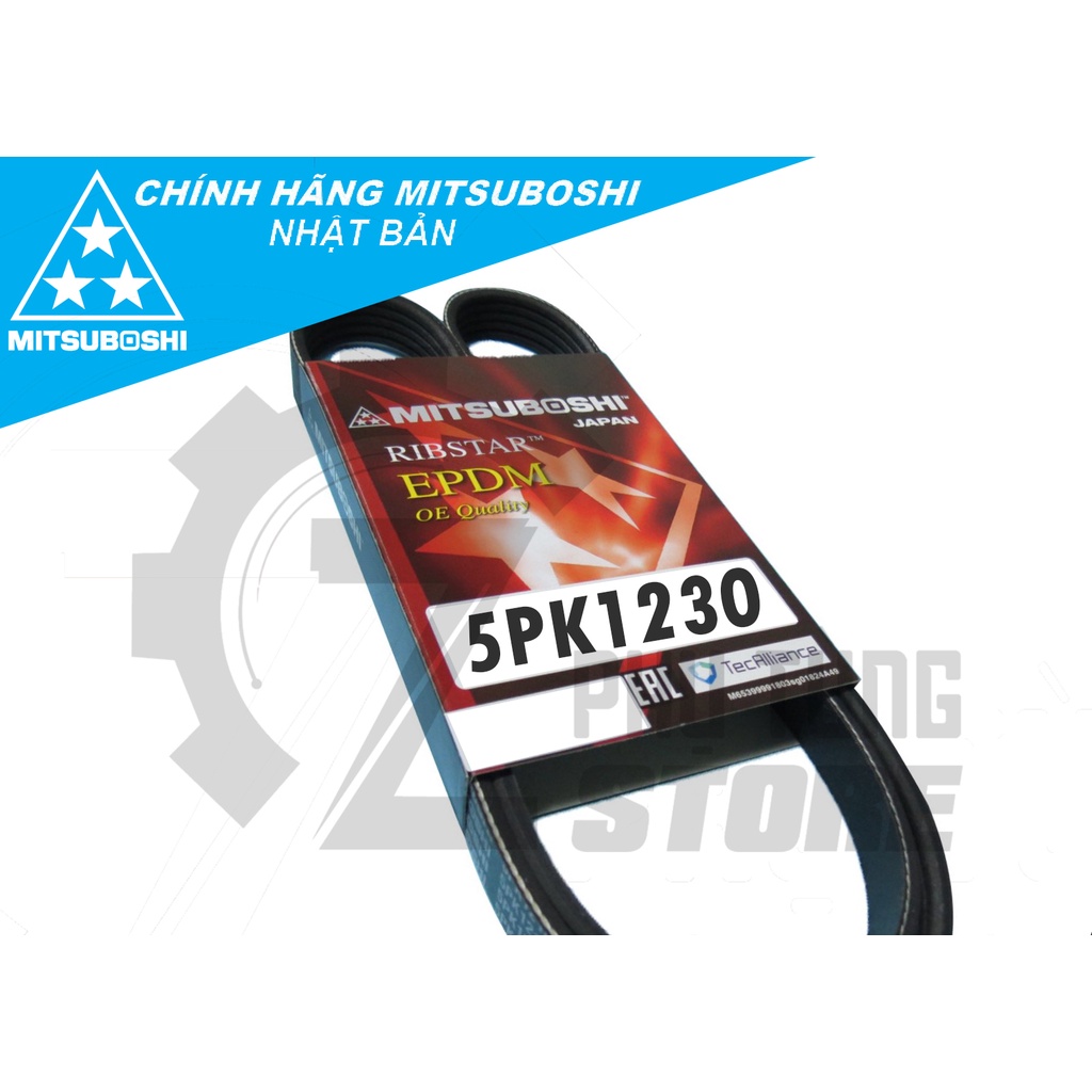 สายพานหลักสําหรับ Hyundai i10 1.2 25212-03050 - สายพาน Mitsuboshi 5PK1230 - 11720-4A00C - 11950-4S10
