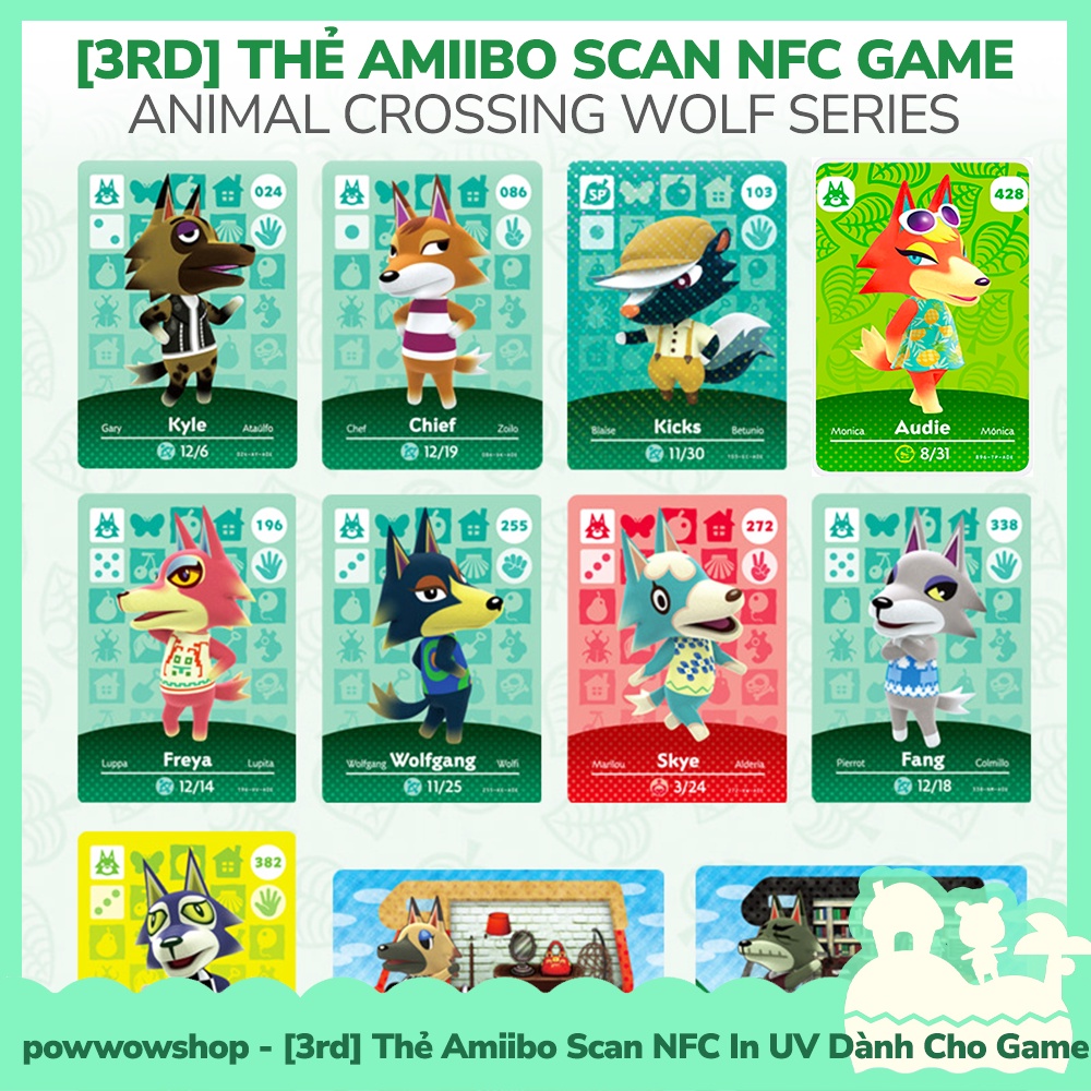 [ คลังสินค ้ าพร ้ อม VN - Express ] การ ์ ด Amiibo Scan NFC Wolf Series สําหรับสัตว ์ ข ้ าม New Horizons Nintendo Switch เกม