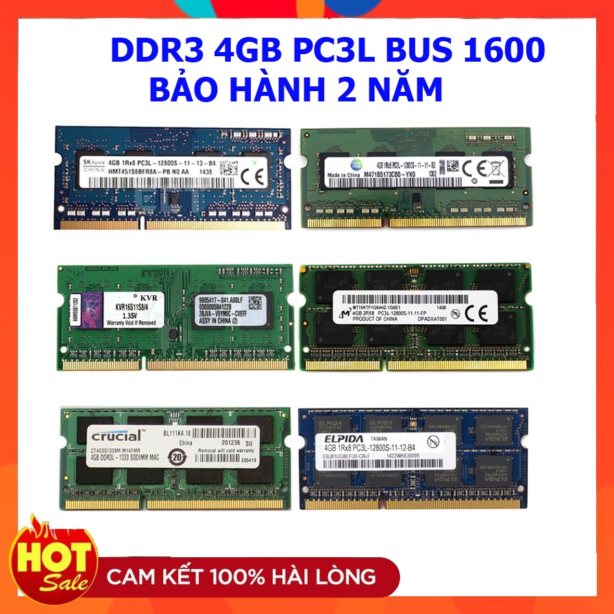 แล ็ ปท ็ อป Ram DDR3, DDR3L 2G-4Gb-8Gb Bus 1066 /1333 / 1600 สินค ้ าลบ zin, 36 เดือน