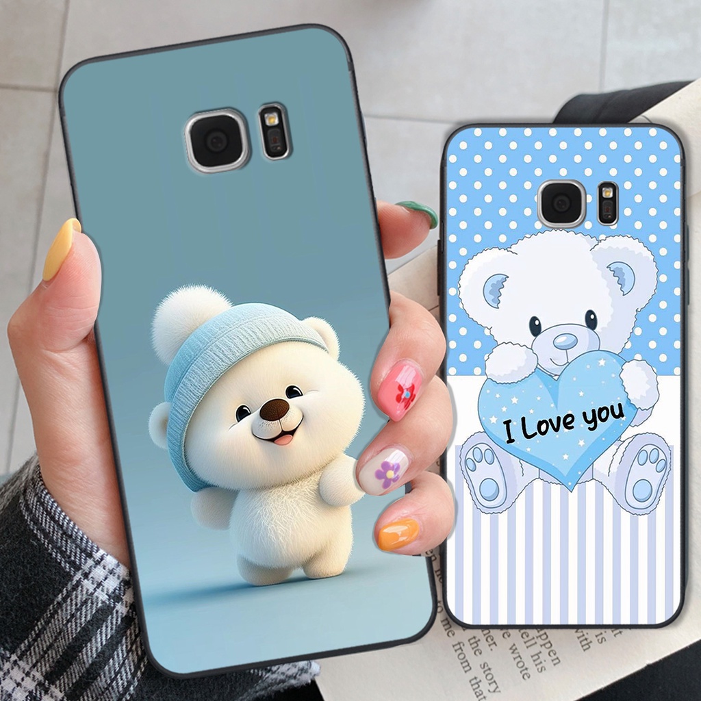 เคส Samsung S6 / S6 EDGE / S7 / S7 EDGE พร ้ อมพิมพ ์ หมีสุดน ่ ารักและน ่ ารัก