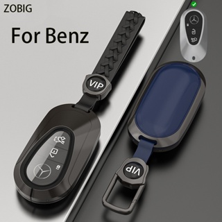 Zobig เคสกุญแจรีโมตรถยนต์ โลหะผสมสังกะสี สําหรับ Benz key Fob Mercedes Benz C-Class S-Class 2021 2022