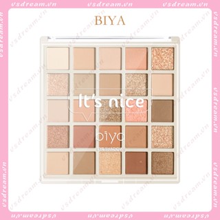 Biya Good Sunshine พาเลตต์อายแชโดว์ กลิตเตอร์ ประกายมุก สีส้ม สีน้ําตาล ราคาถูก 25 สี